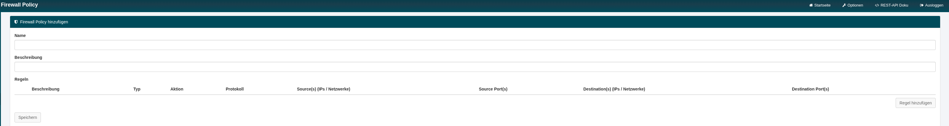 Screenshot: Regeln definieren
